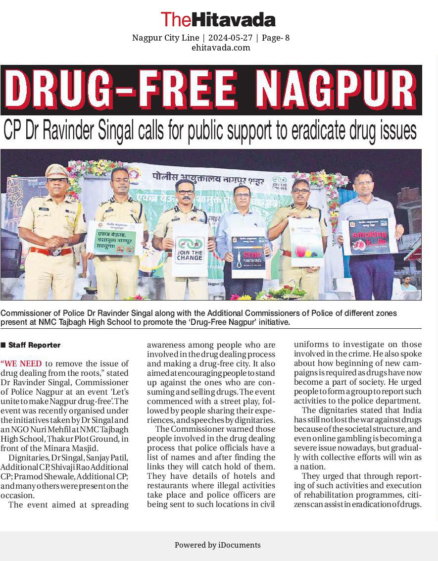 Drug Free Nagpur - Dr. Ravinder Singal