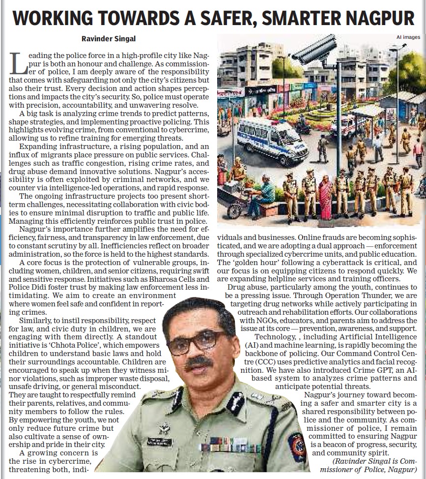 Working Towards a Safer, Smarter Nagpur - Dr. Ravinder Singal